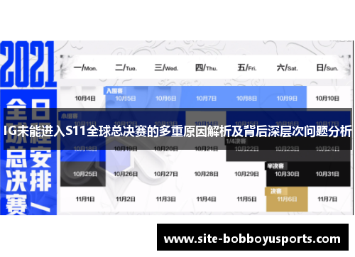 IG未能进入S11全球总决赛的多重原因解析及背后深层次问题分析