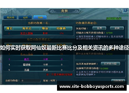 如何实时获取阿仙奴最新比赛比分及相关资讯的多种途径
